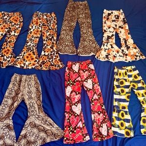 Fashion Nova and other brands multiple cute super soft summer flared leggings